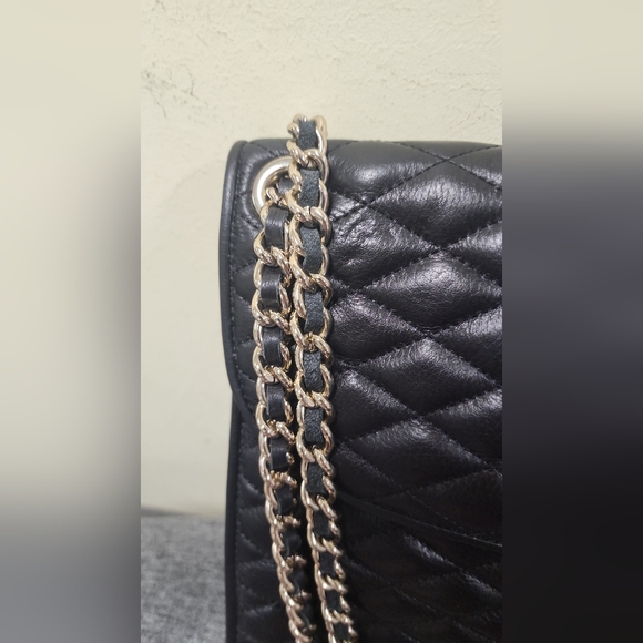 NWT Rebecca Minkoff large Quilted Affair Black Gold - Picture 6 of 11